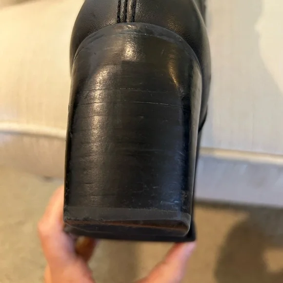 NIB Naturalizer Women's Fae Knee High Boot Black Leather Wide Calf Heeled Size 6 - Picture 11 of 16